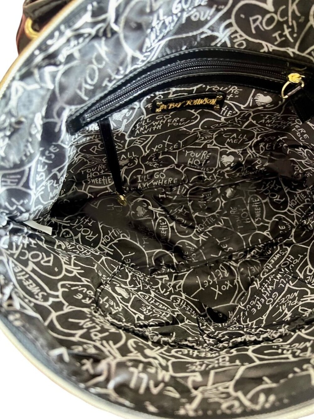 Betsey Johnson Floral Roses Sequin Handbag Satchel Purse Chic Whimsical - Picture 9 of 10